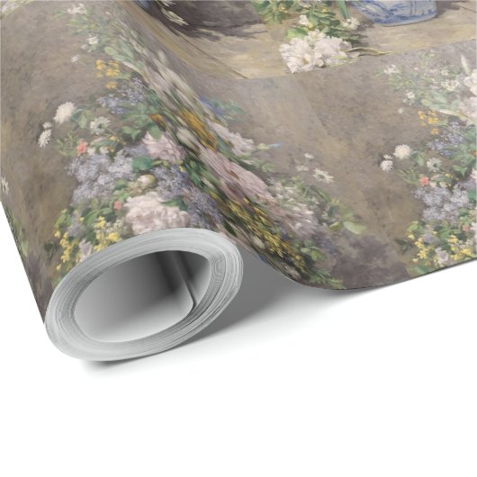 Vintage Pierre Auguste Renoir Frühlingsstrauß Geschenkpapier (Rolleneckpunkt)