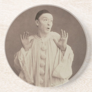 Vintage Pierrot Clown Getränkeuntersetzer