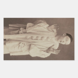 Vintage Pierrot Clown Rechteckiger Aufkleber