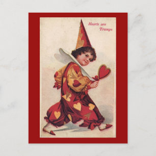 Vintage Pierrot Valentinstag-Postkarte Feiertagspostkarte