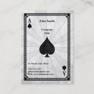 Vintage-Pik-Ass Visitenkarte