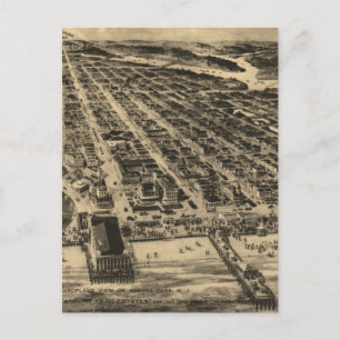 Vintage-Piktogrammkarte von Asbury Park NJ (1910) Postkarte