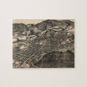 Vintage-Piktogrammkarte von Aspen Colorado (1893) Puzzle