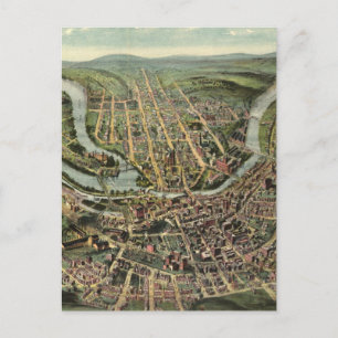 Vintage-Piktogrammkarte von Cumberland MD (1906) Postkarte
