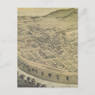 Vintage-Piktogrammkarte von El Paso Texas (1886) Postkarte