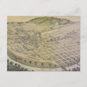 Vintage-Piktogrammkarte von El Paso Texas (1886) Postkarte