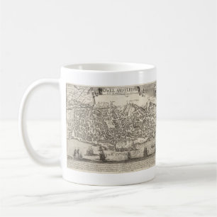 Vintage-Piktogrammkarte von New York City (1672) Kaffeetasse