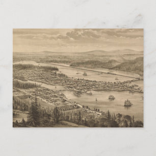 Vintage-Piktogrammkarte von Olympia Washington (18 Postkarte