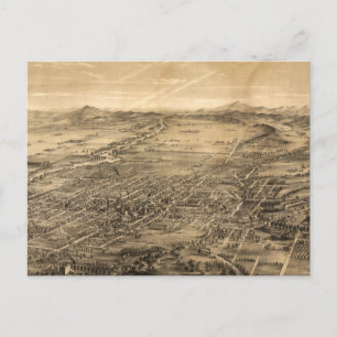 Vintage-Piktogrammkarte von San Jose CA (1869) Postkarte