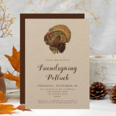 Vintage-Pilgerhuhn-Thanksgiving-Potluck Einladung