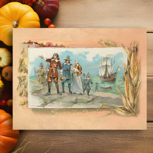 Vintage Pilgerlandung am Plymouth Rock Postkarte
