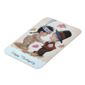 Vintage Pilgrim & Indian Happy Thanksgiving Magnet (Linke Seite)