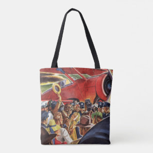 Vintage-Pilot eines einmotorigen Propellerflugzeug Tasche
