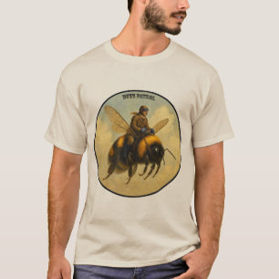 Vintage-Pilot reitet auf einer fliegenden Riesenho T-Shirt