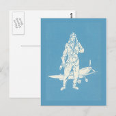 Vintage Pilot- und Flugzeugart Postkarte (Vorne/Hinten)