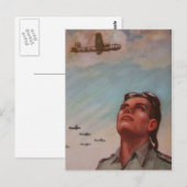 Vintage Pilotpostkarte Postkarte (Vorne/Hinten)