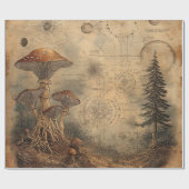 Vintage Pilz-Botanik-Chart (3) Geschenkpapier (Flach)