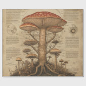 Vintage Pilz-Botanik-Chart (9) Geschenkpapier (Flach)