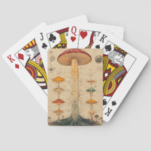 Vintage Pilz-Botanikkarte (11) Spielkarten