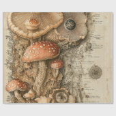 Vintage-Pilz-Botanikkarte (1) Geschenkpapier (Flach)