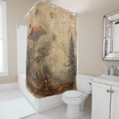 Vintage Pilz-Botanikkarte (3) Duschvorhang (Beispiel)