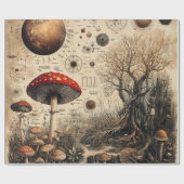 Vintage Pilz-Botanikkarte (4) Geschenkpapier (Flach)