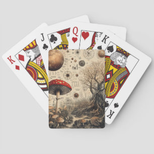Vintage Pilz-Botanikkarte (4) Spielkarten