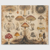 Vintage Pilz-Botanikkarte (6) Geschenkpapier (Flach)