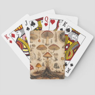 Vintage-Pilz-Botanikkarte (6) Spielkarten