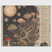 Vintage Pilz-Botanikkarte (7) Geschenkpapier (Flach)