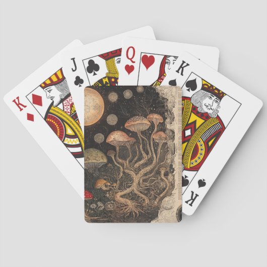Vintage Pilz-Botanikkarte (7) Spielkarten (Rückseite)