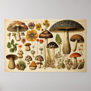 Vintage Pilz Cottagecore Poster