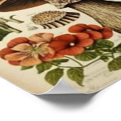 Vintage Pilz Cottagecore Poster (Ecke)