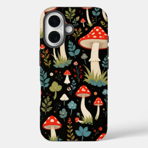 Vintage-Pilz-Handyhülle iPhone 16 Hülle