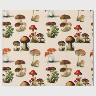 vintage Pilz- und Fungus-Kunst Geschenkpapier