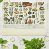 Vintage Pilzbilder von Adolphe Millot Geschirrtuch (Gefaltet)