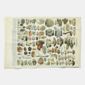 Vintage Pilzbilder von Adolphe Millot Geschirrtuch (Horizontal)