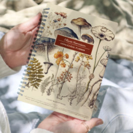 Vintage Pilze - Naturname und -gegenstand Planer