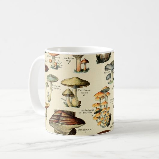 Vintage Pilze & Pilze #2 Kaffeetasse (Vorderseite Links)
