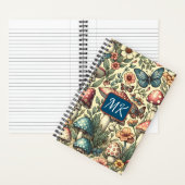 Vintage Pilze, Schmetterlinge und Blume Notizblock (Innen)