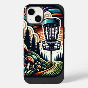 Vintage-Pilze und Disc-Golf-Anlage Ai-Kunst iPhone 14 Hülle