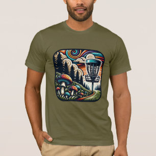 Vintage Pilze und Golfplatz Disc Art T-Shirt