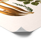 Vintage Pilze und Wildblumen Mauer Art Poster (Ecke)