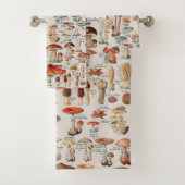 Vintage Pilzfungus-Illustration I Badhandtuch Set (Insitu)