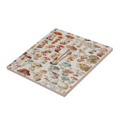 Vintage Pilzfungus-Illustration I Fliese (Seite)