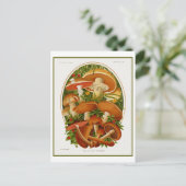 Vintage Pilzgruppe Postkarte (Stehend Vorderseite)