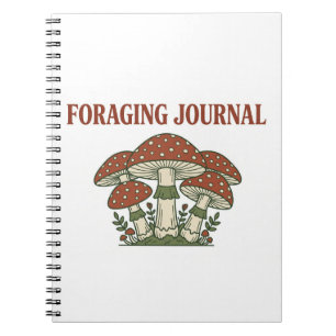 Vintage Pilzjournal Notizblock