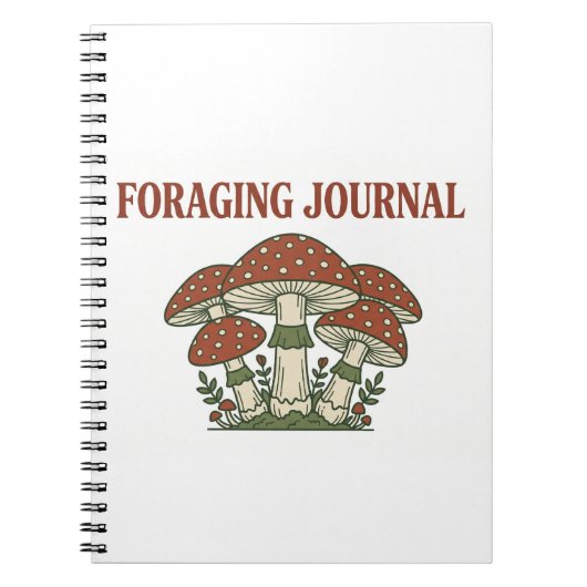Vintage Pilzjournal Notizblock (Vorderseite)