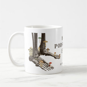 Vintage-Pilzskelettfüße bester Podologe ever Kaffeetasse