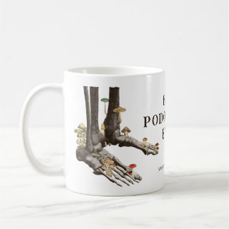 Vintage-Pilzskelettfüße bester Podologe ever Kaffeetasse